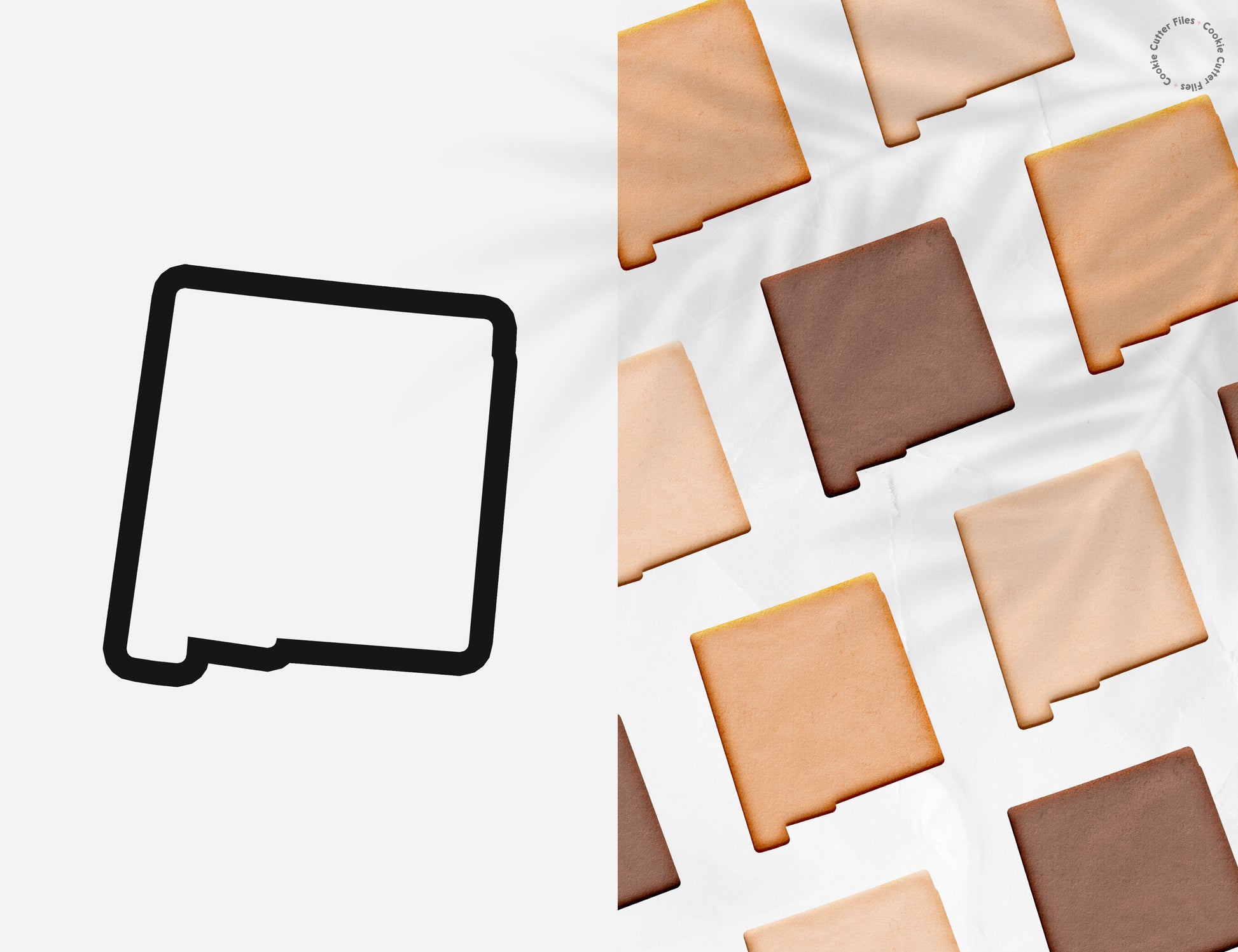 New Mexico State Basic Cookie Cutter STL Files Cookie Cutter Files