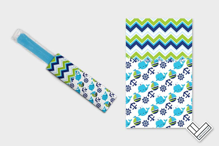 Nautical Baby Whale Blue 0708 Ice Pop Digital Sublimation Design