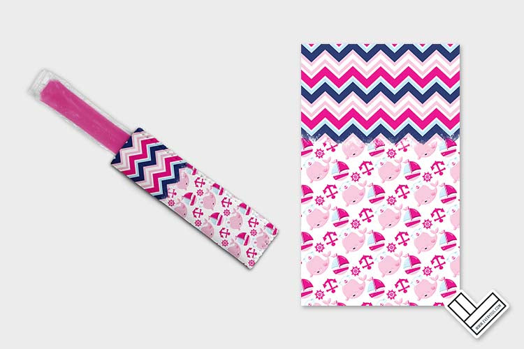 Nautical Baby Whale Pink 0708 Ice Pop Digital Sublimation Design