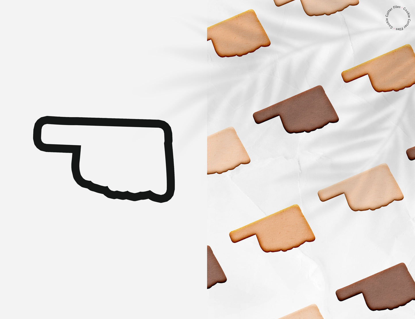 Oklahoma State Basic Cookie Cutter STL Files Cookie Cutter Files