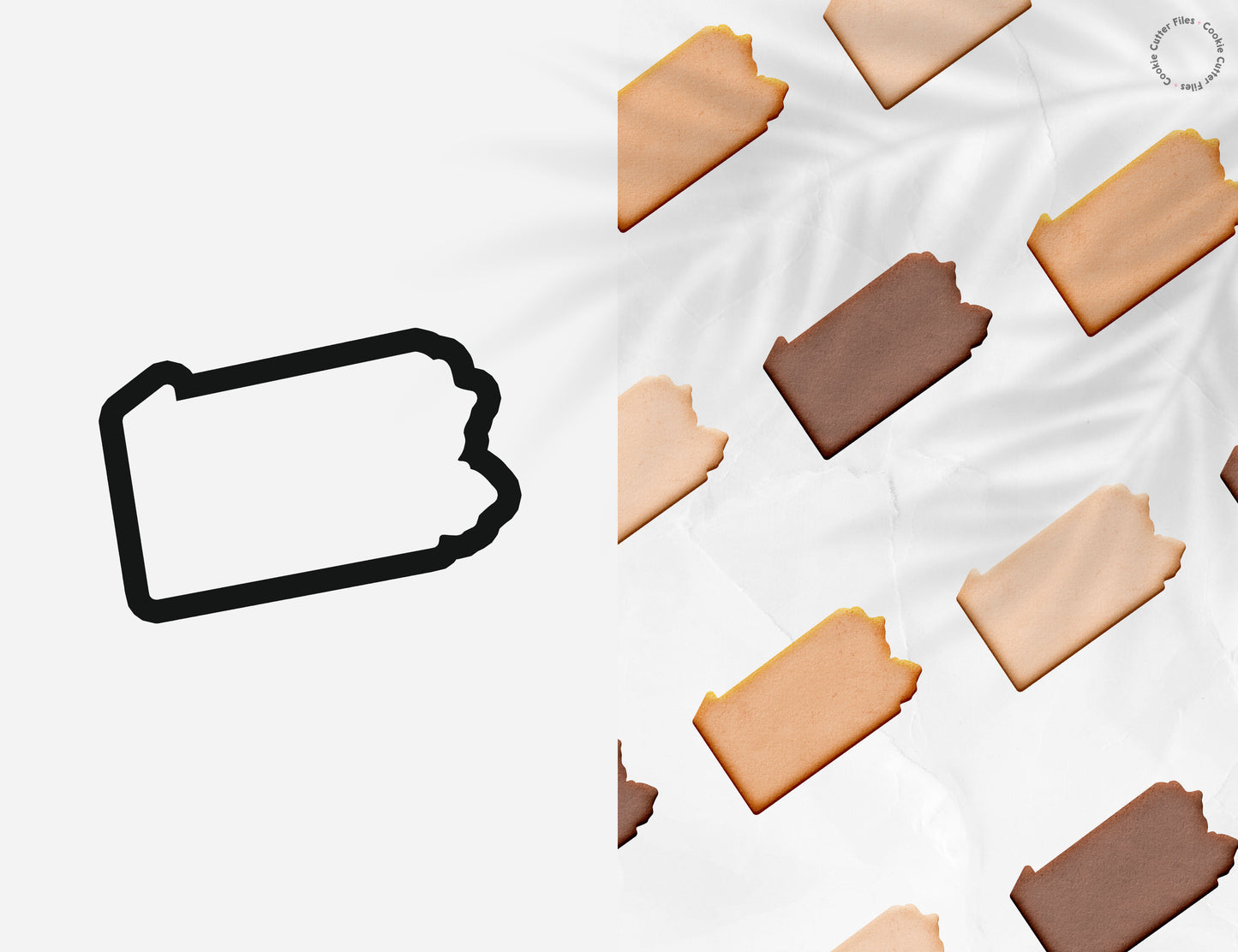Pennsylvania State Basic Cookie Cutter STL Files Cookie Cutter Files