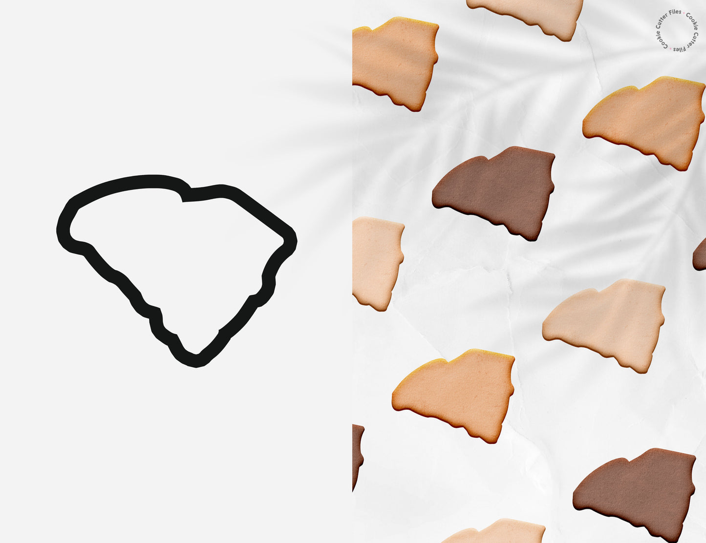 South Carolina State Basic Cookie Cutter STL Files Cookie Cutter Files