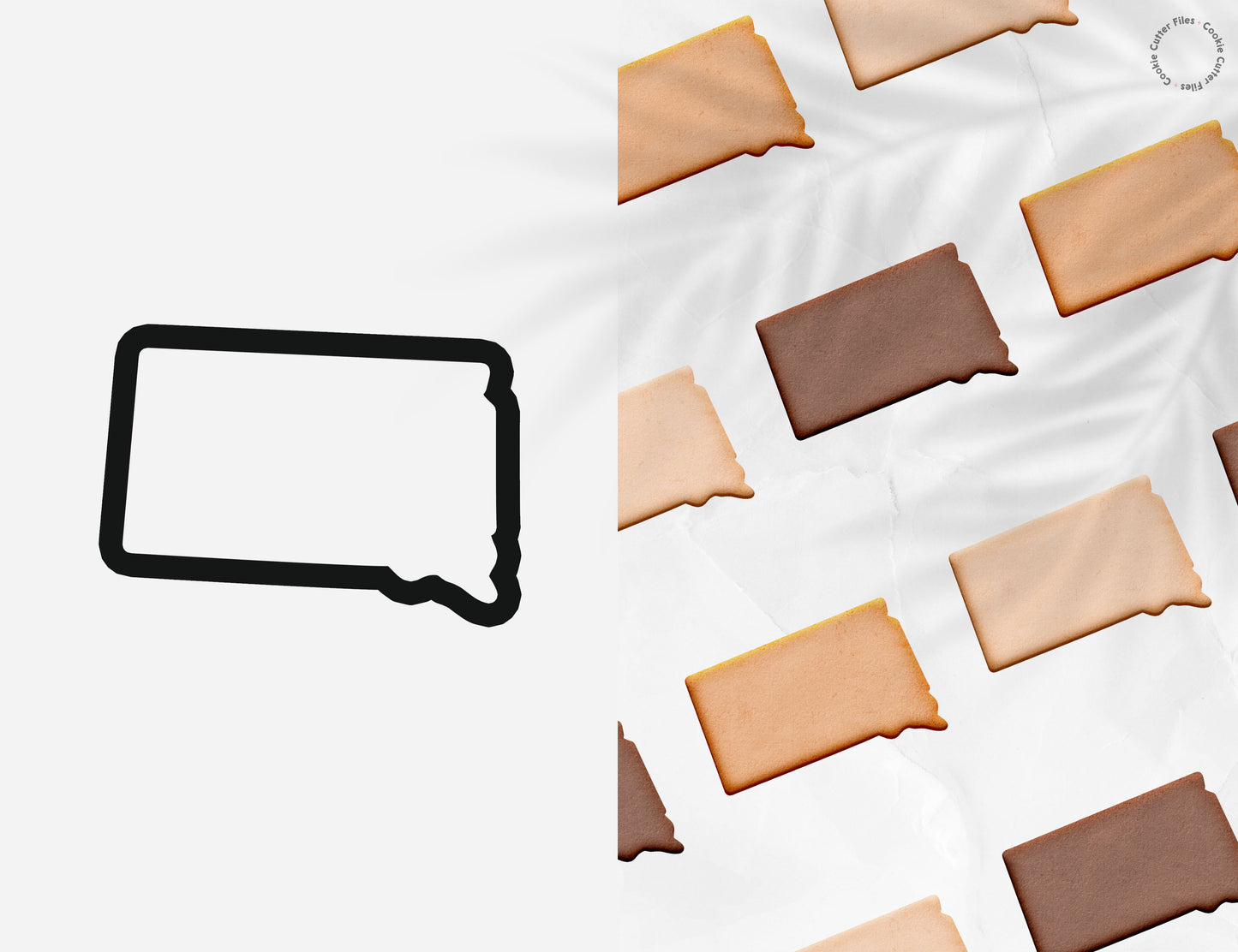 South Dakota State Basic Cookie Cutter STL Files Cookie Cutter Files