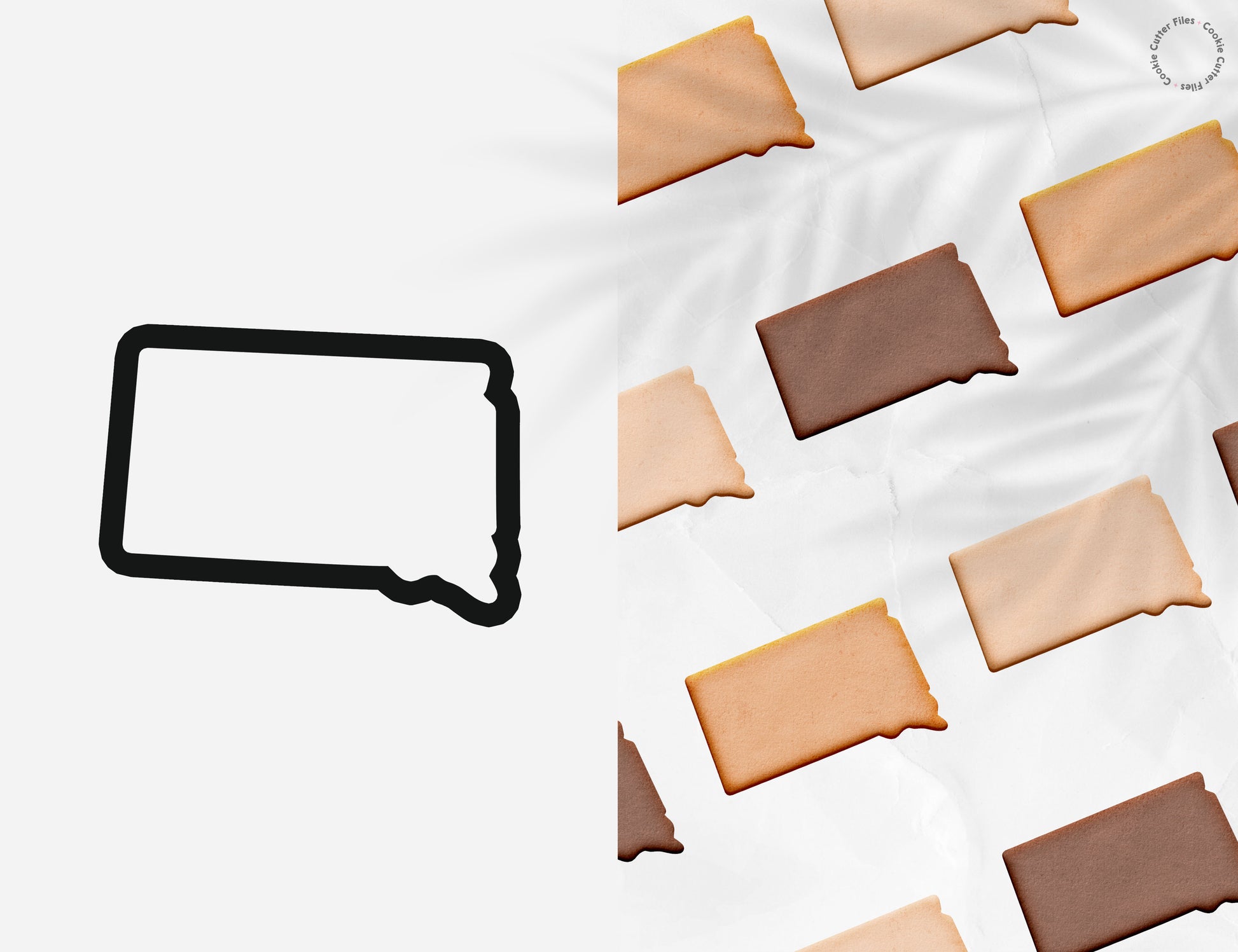 South Dakota State Basic Cookie Cutter STL Files Cookie Cutter Files