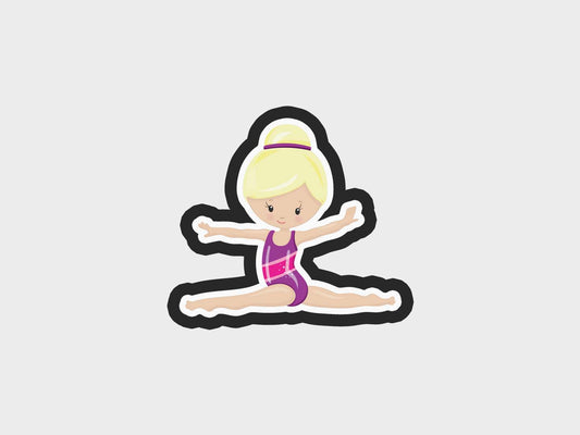 Side Splits Gymnast Girl Cookie Cutter STL Files