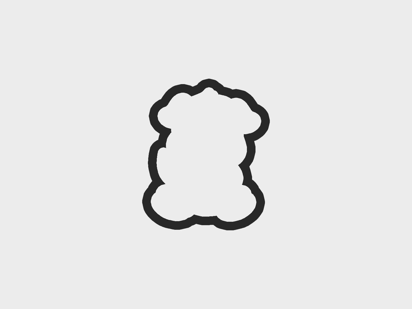 Sitting Up Full Puppy Dog Cookie Cutter STL Files
