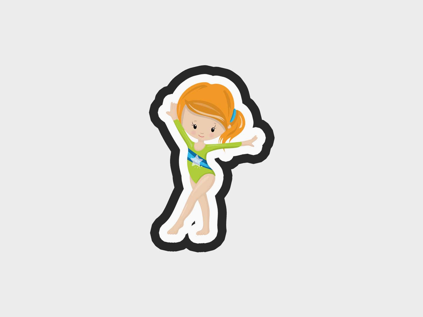 Stand Gymnast Girl Cookie Cutter STL Files