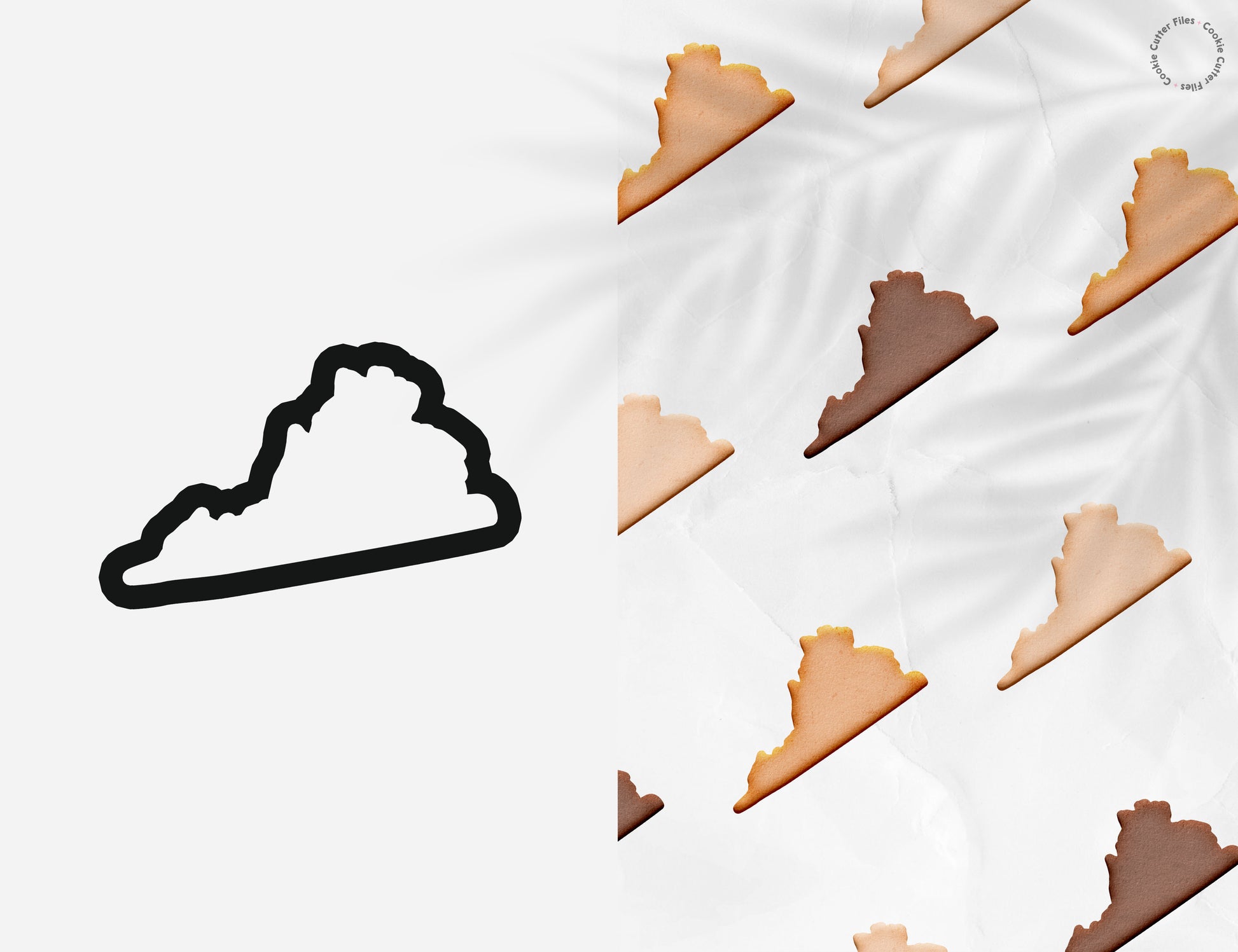 Virginia State Basic Cookie Cutter STL Files Cookie Cutter Files