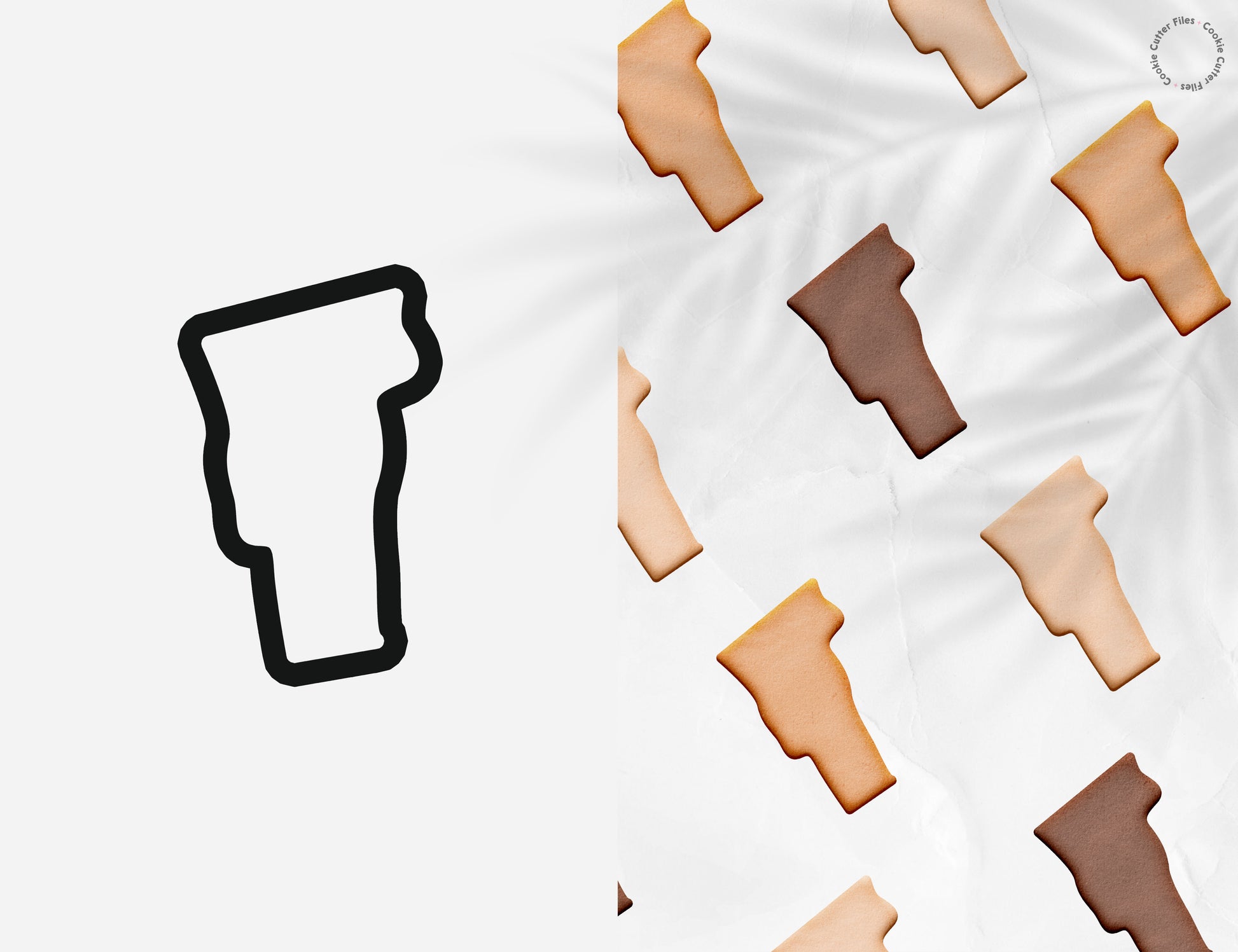 Vermont State Basic Cookie Cutter STL Files Cookie Cutter Files