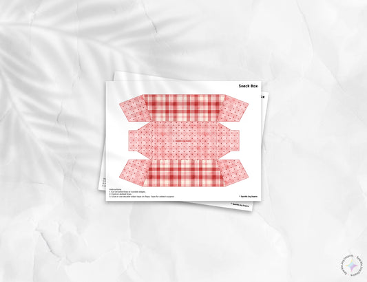 Valentine Flannel Snack Box Paper Craft Printable Paper Crafts