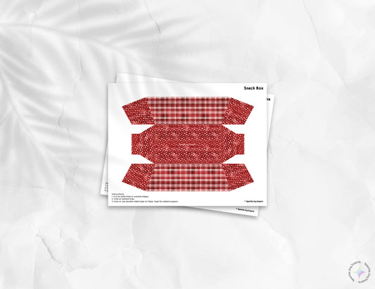 Valentine Flannel Snack Box Paper Craft Printable Paper Crafts