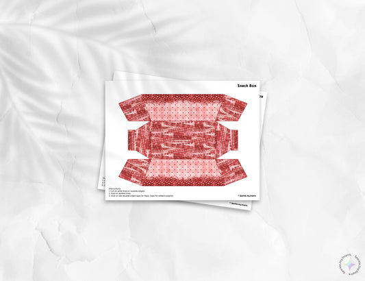 Valentine Flannel Snack Box Paper Craft Printable Paper Crafts