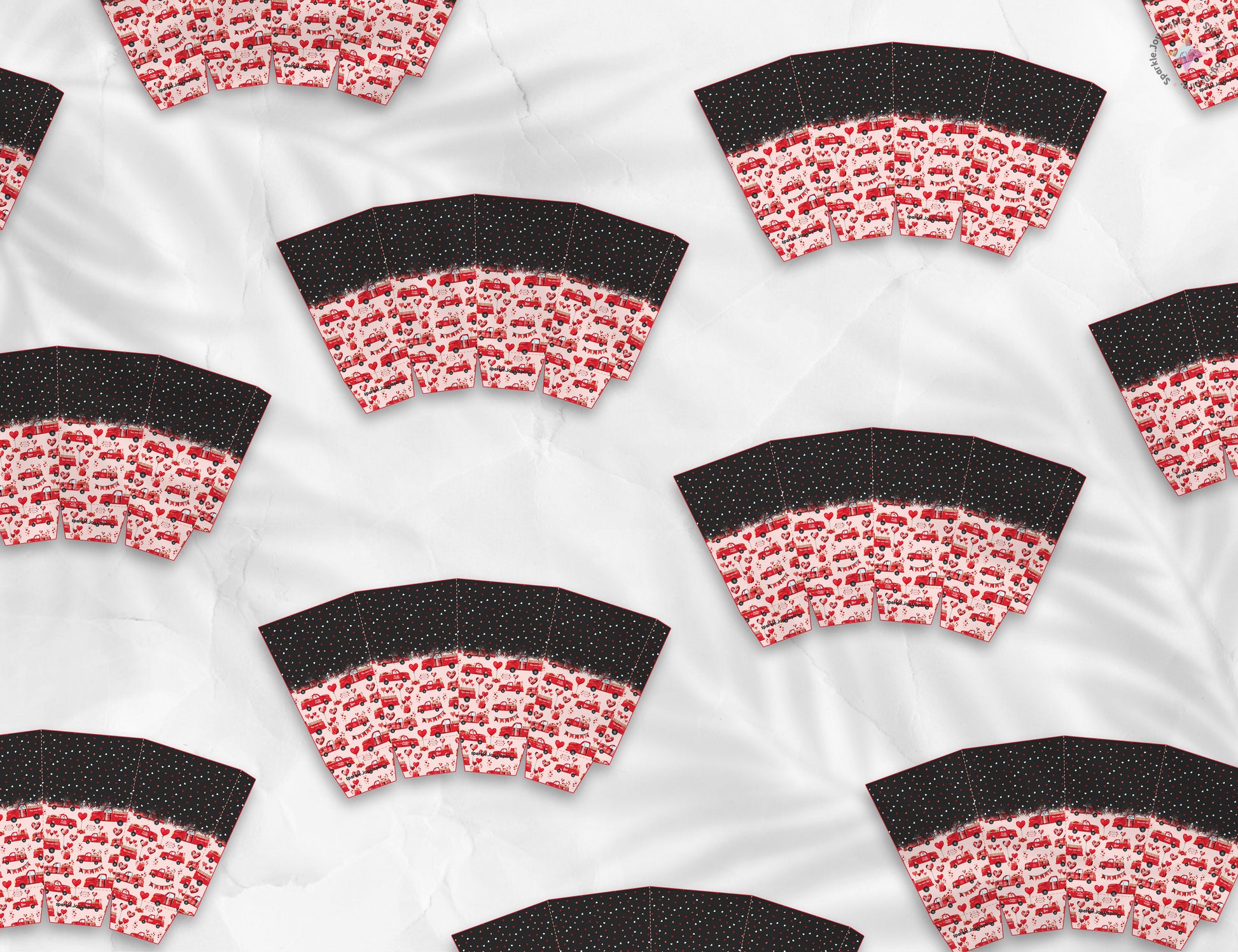 Valentine Trucks Popcorn Box Paper Craft Printable Paper Crafts