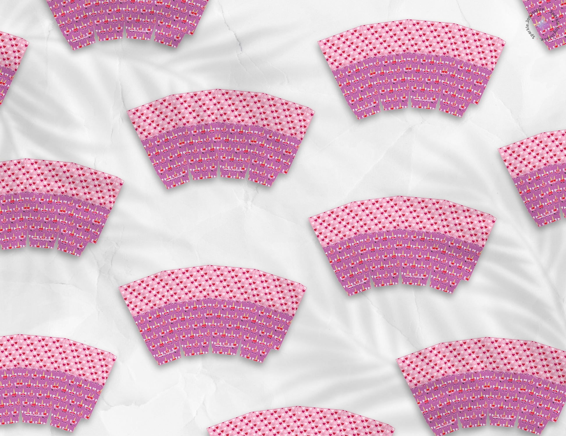 Valentine Unicorn Faces Popcorn Box Paper Craft Printable Paper Crafts