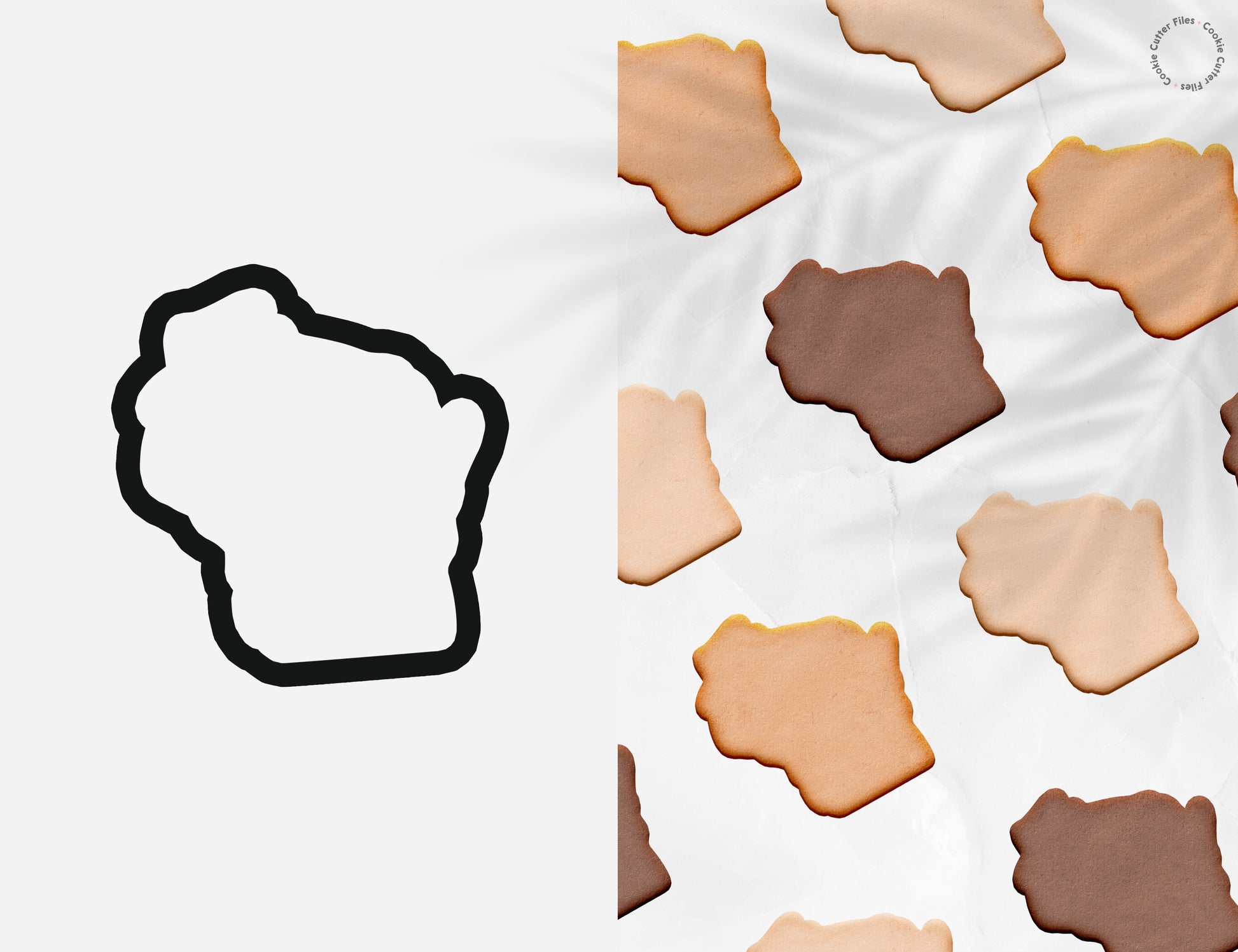 Wisconsin State Basic Cookie Cutter STL Files Cookie Cutter Files