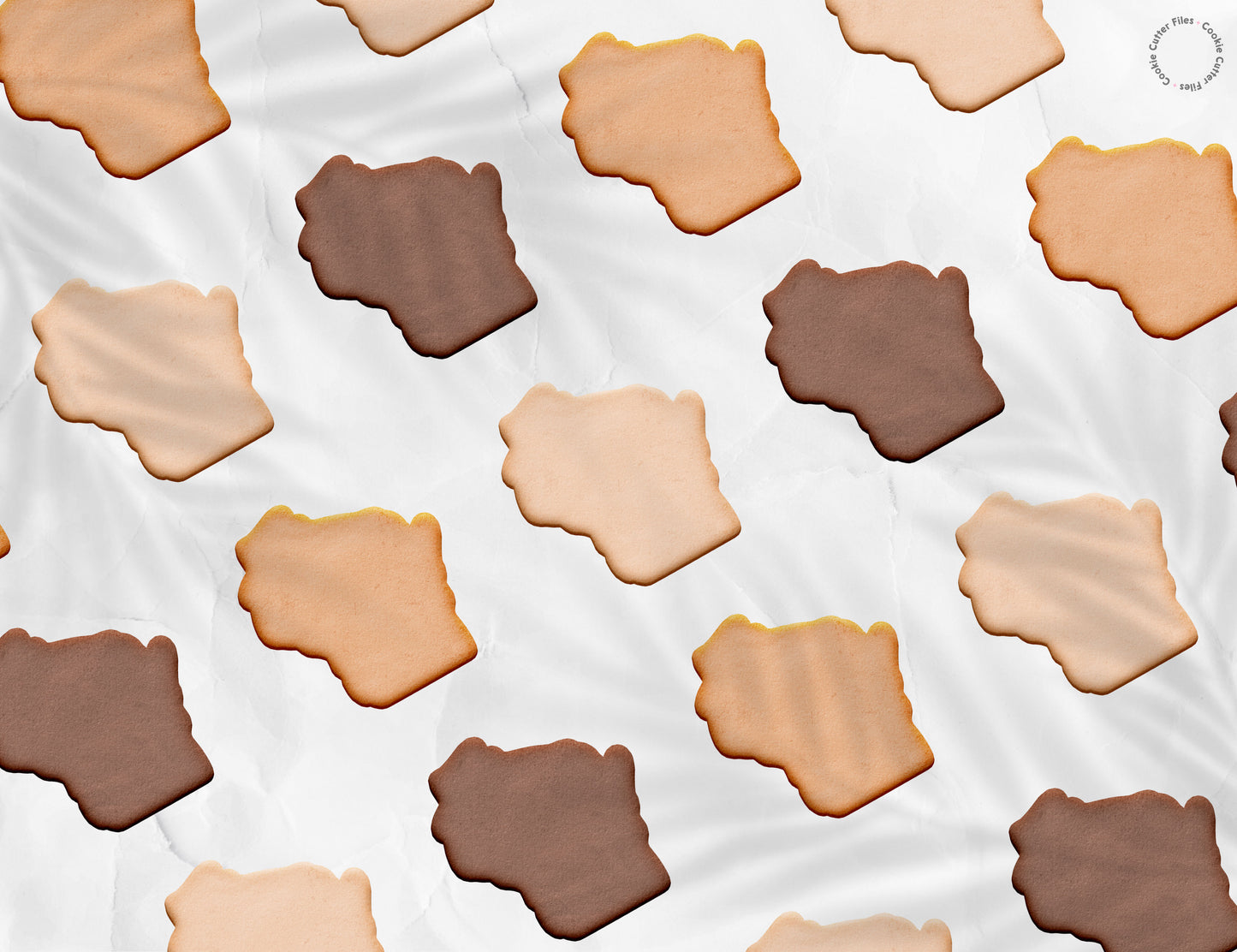 Wisconsin State Basic Cookie Cutter STL Files Cookie Cutter Files