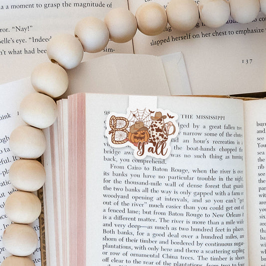 Boo Yall Howdy Western Halloween Magnetic Bookmark