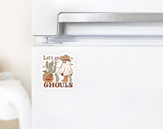 Let's Go Ghouls Howdy Western Halloween Magnet