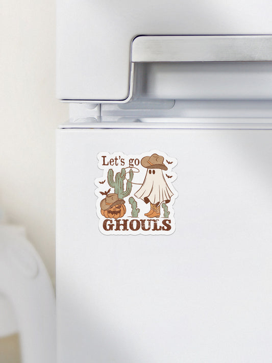 Let's Go Ghouls Howdy Western Halloween Magnet