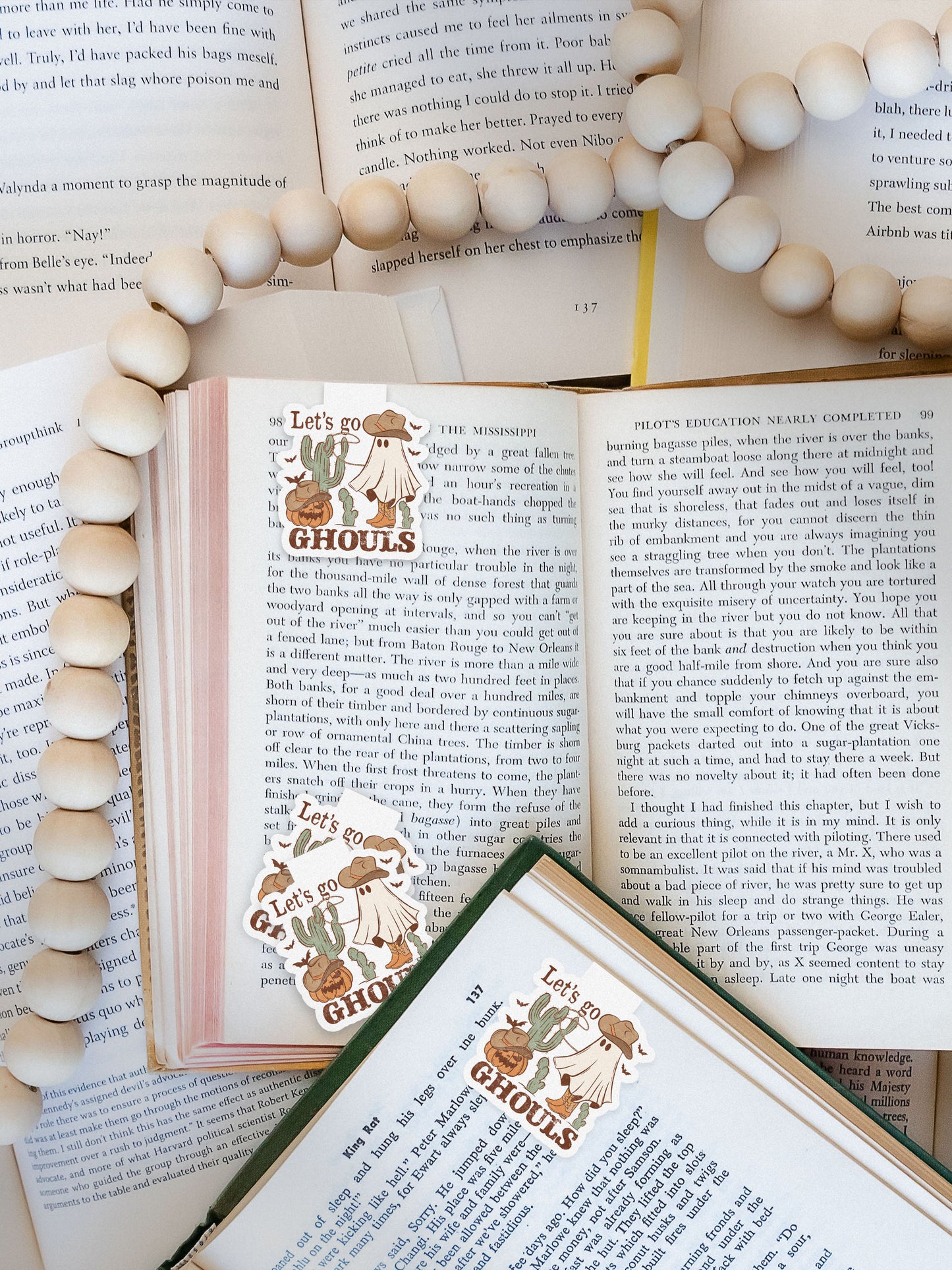 Let's Go Ghouls Howdy Western Halloween Magnetic Bookmark