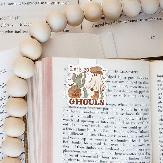 Let's Go Ghouls Howdy Western Halloween Magnetic Bookmark