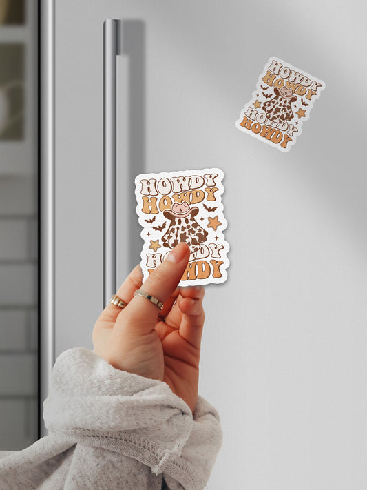 Howdy Stacked Howdy Western Halloween Magnet