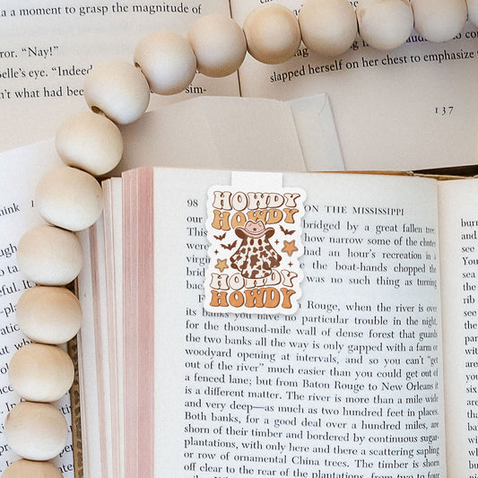 Howdy Stacked Howdy Western Halloween Magnetic Bookmark