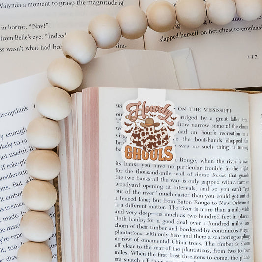 Howdy Ghouls Howdy Western Halloween Magnetic Bookmark