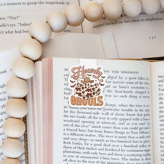 Howdy Ghouls Howdy Western Halloween Magnetic Bookmark