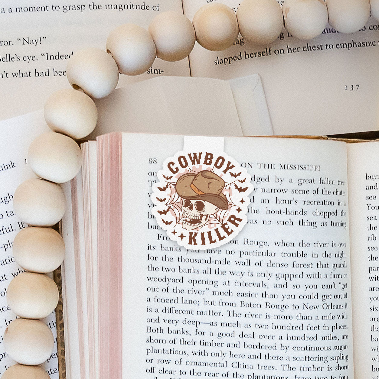 Cowboy Killer Howdy Western Halloween Magnetic Bookmark