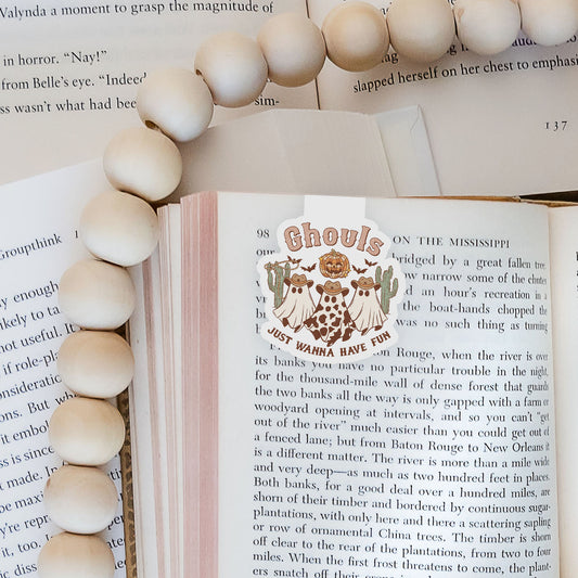 Ghouls Just Wanna Have Fun Howdy Western Halloween Magnetic Bookmark
