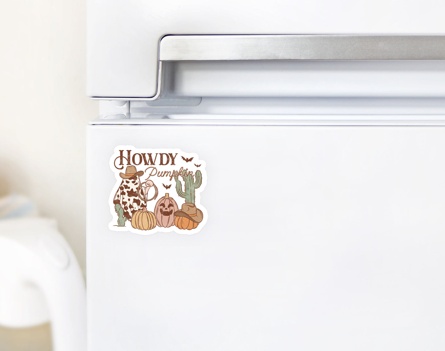 Howdy Pumpkin Cowboy Howdy Western Halloween Magnet