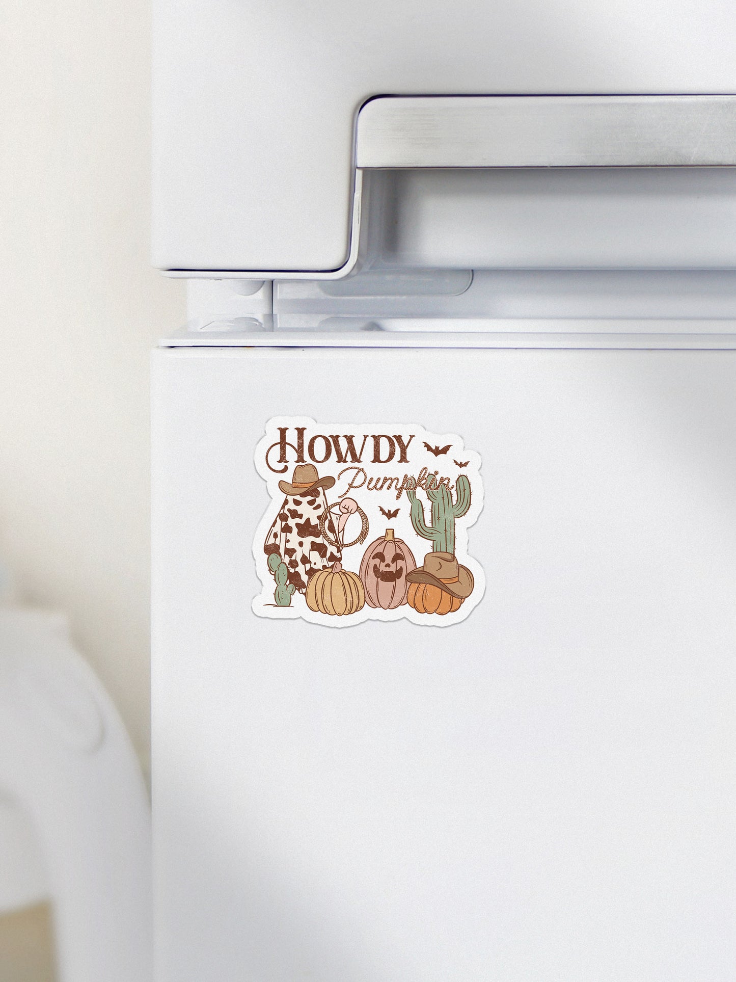 Howdy Pumpkin Cowboy Howdy Western Halloween Magnet