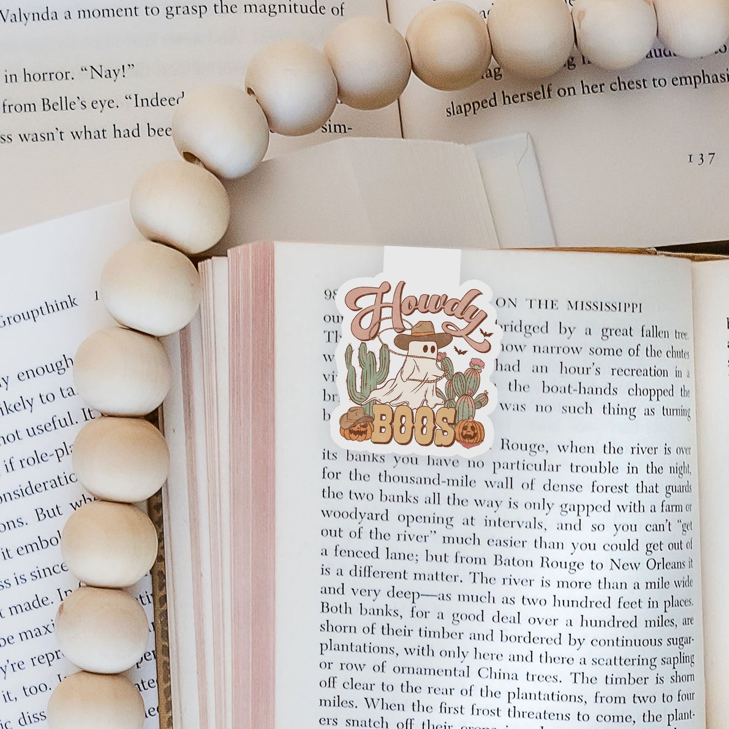 Howdy Boos Howdy Western Halloween Magnetic Bookmark