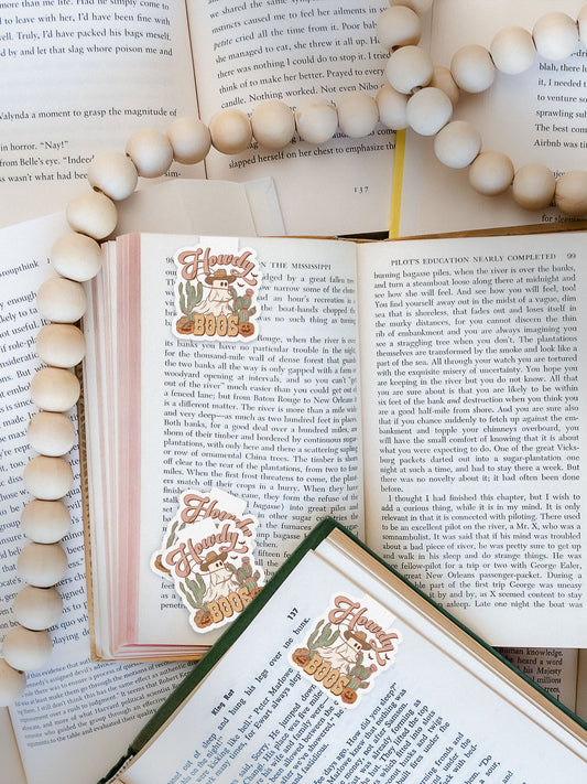 Howdy Boos Howdy Western Halloween Magnetic Bookmark