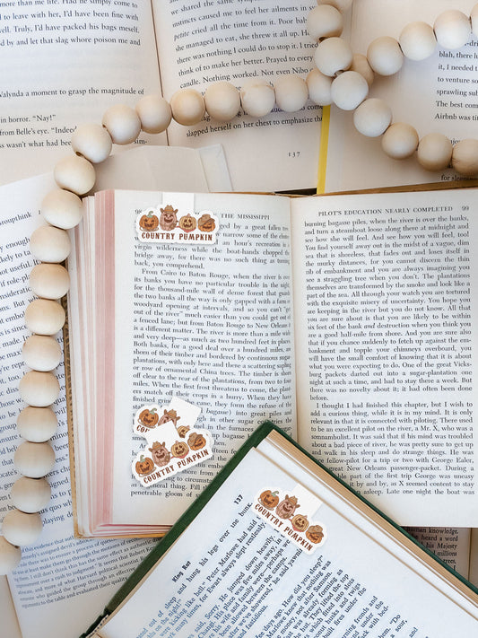 Country Pumpkin Howdy Western Halloween Magnetic Bookmark