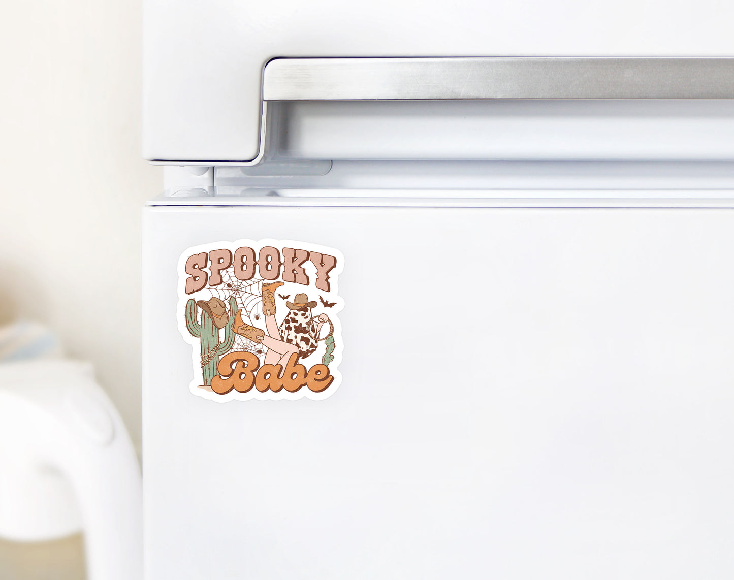 Spooky Babe Howdy Western Halloween Magnet