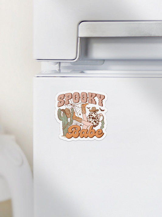 Spooky Babe Howdy Western Halloween Magnet