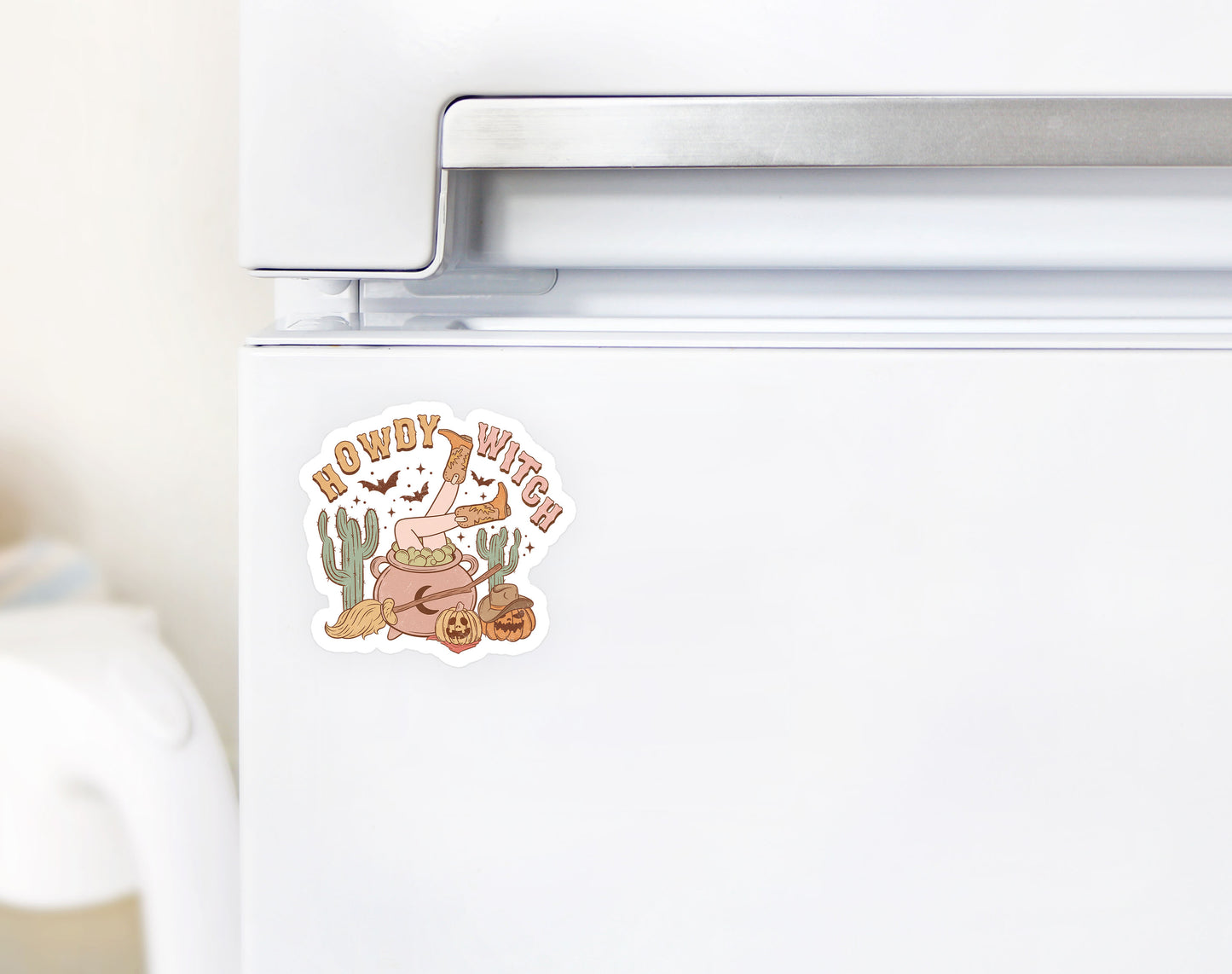 Howdy Witch Howdy Western Halloween Magnet