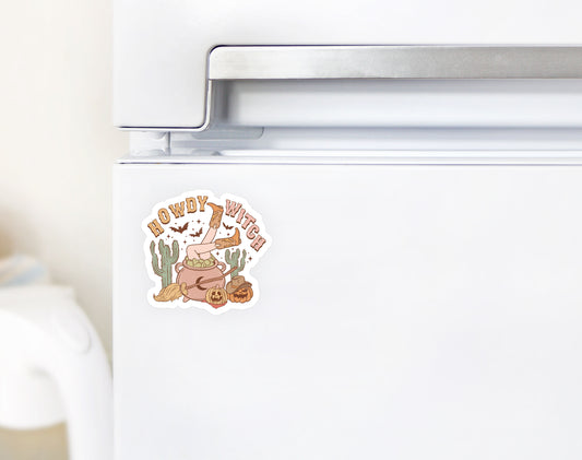 Howdy Witch Howdy Western Halloween Magnet