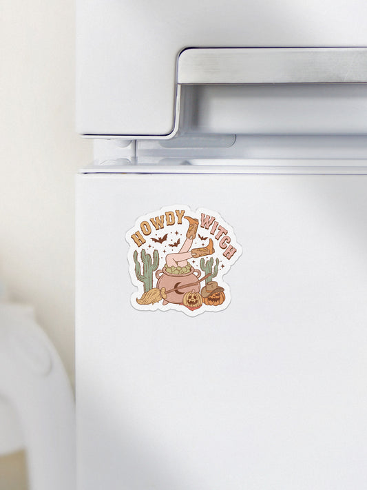 Howdy Witch Howdy Western Halloween Magnet