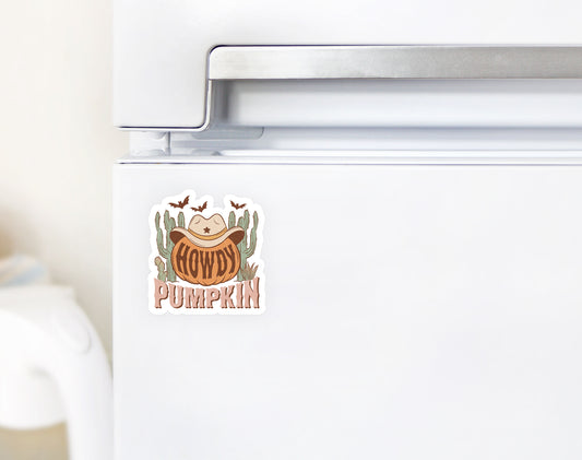 Howdy Pumpkin Howdy Western Halloween Magnet