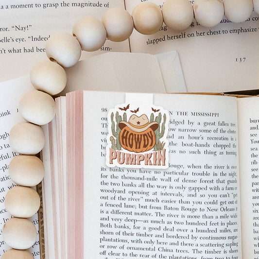 Howdy Pumpkin Howdy Western Halloween Magnetic Bookmark