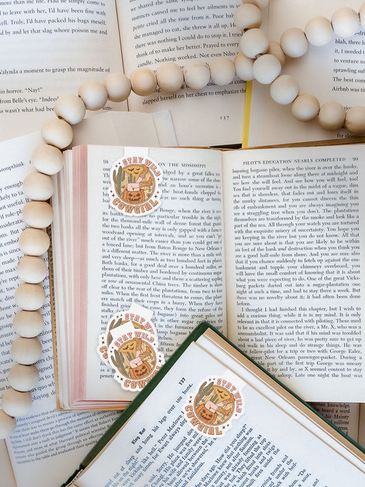 Stay Wild Cowgirl Howdy Western Halloween Magnetic Bookmark