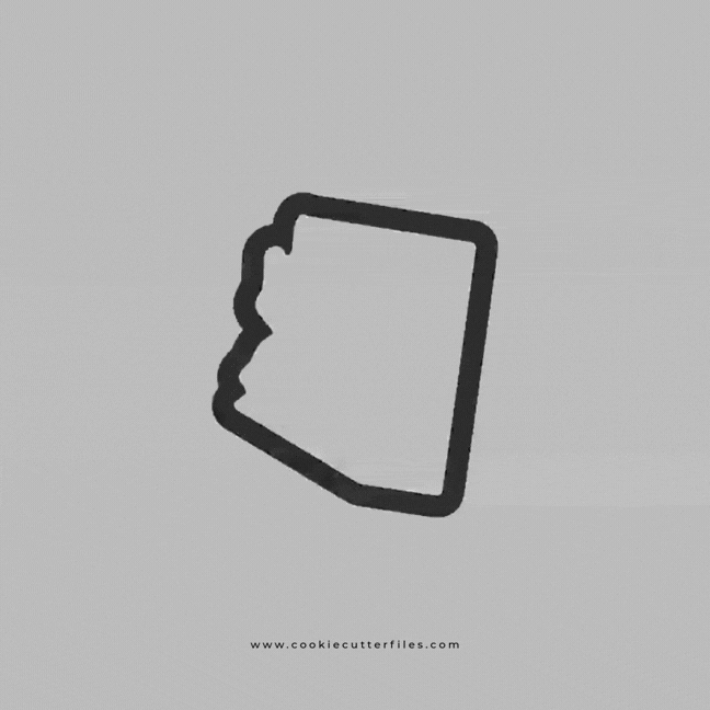 Arizona State Basic Cookie Cutter STL Files Cookie Cutter Files