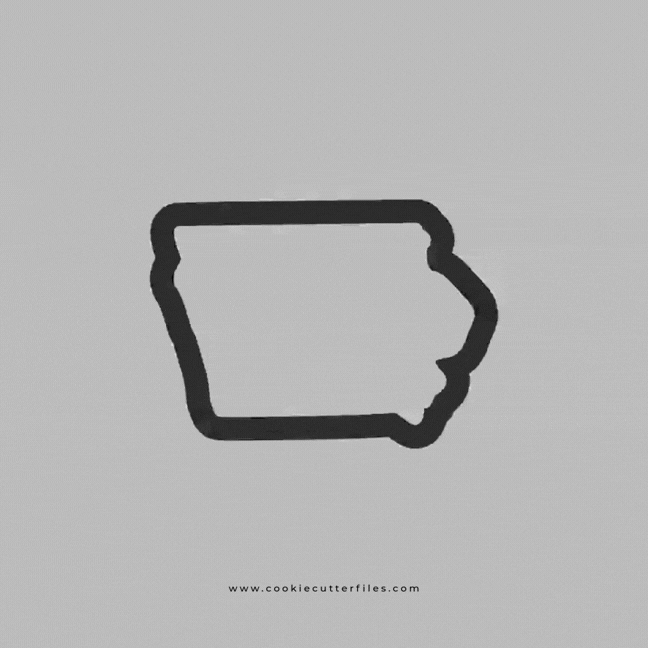 Iowa State Basic Cookie Cutter STL Files Cookie Cutter Files