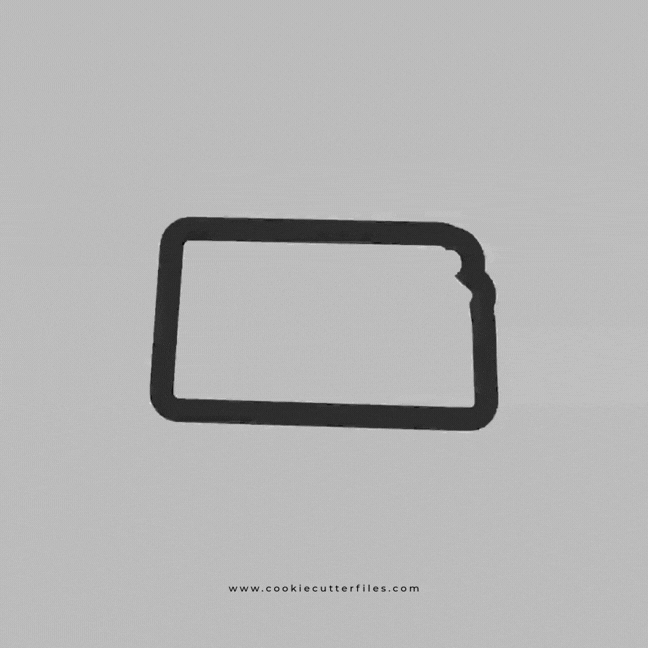 Kansas State Basic Cookie Cutter STL Files Cookie Cutter Files