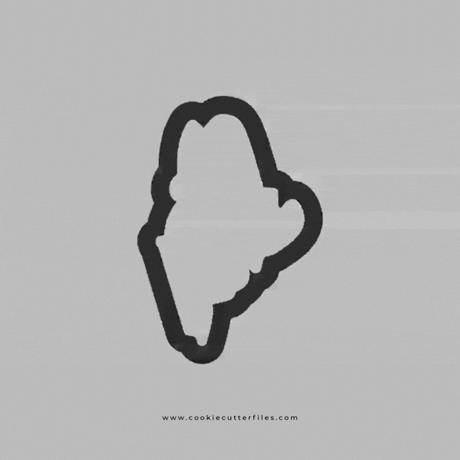 Maine State Basic Cookie Cutter STL Files Cookie Cutter Files