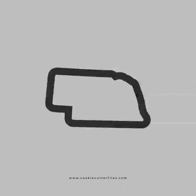 Nebraska State Basic Cookie Cutter STL Files Cookie Cutter Files
