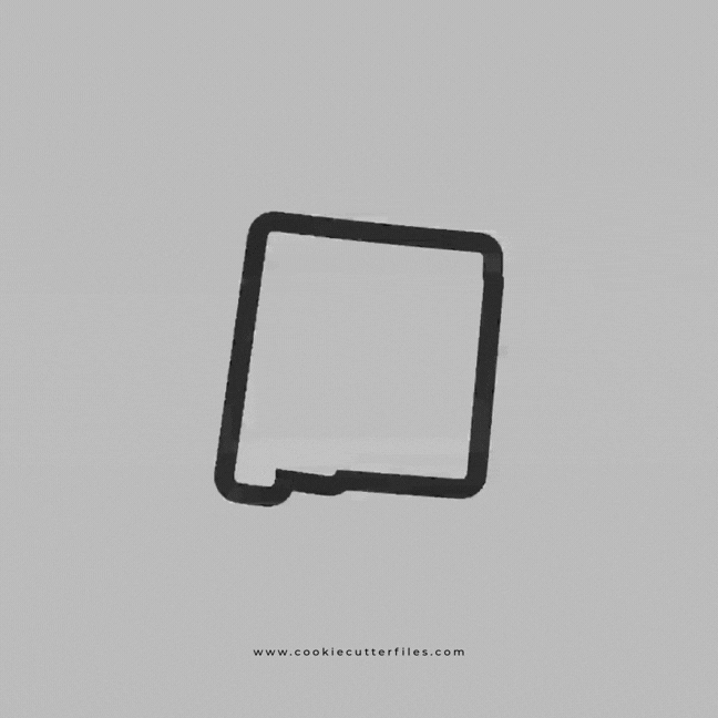 New Mexico State Basic Cookie Cutter STL Files Cookie Cutter Files